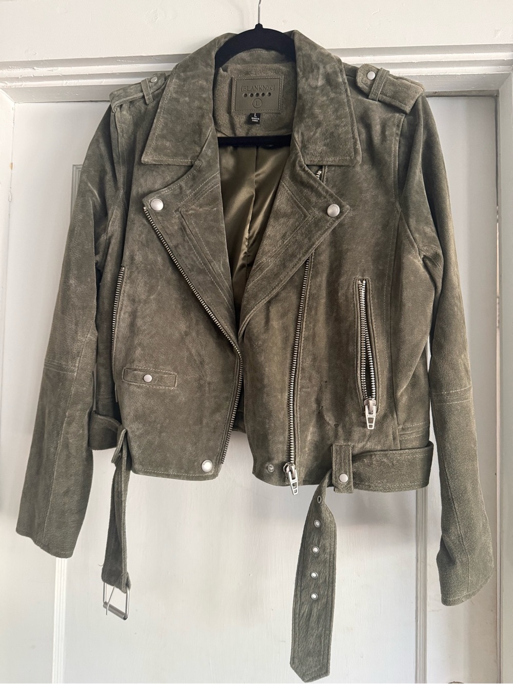 Blank NYC Genuine Suede Moto Jacket
